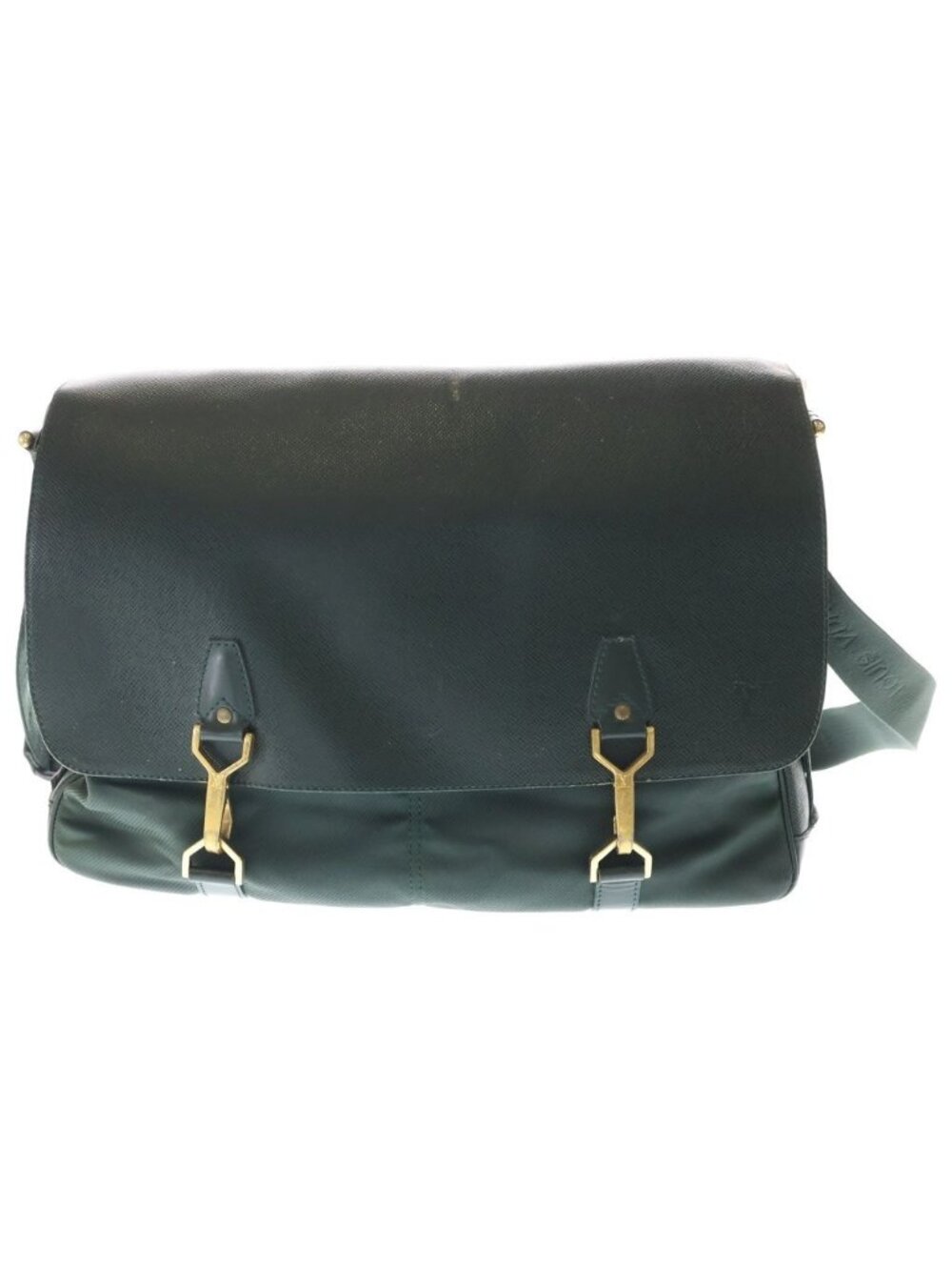 Louis Vuitton Epi Sea Taiga Delsu Messenger Bag Shoulder Back Green